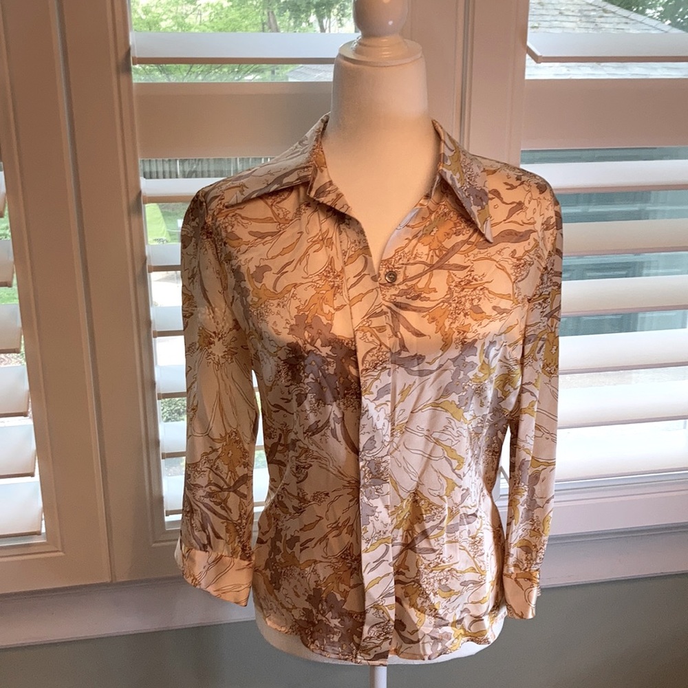 William B silk button down